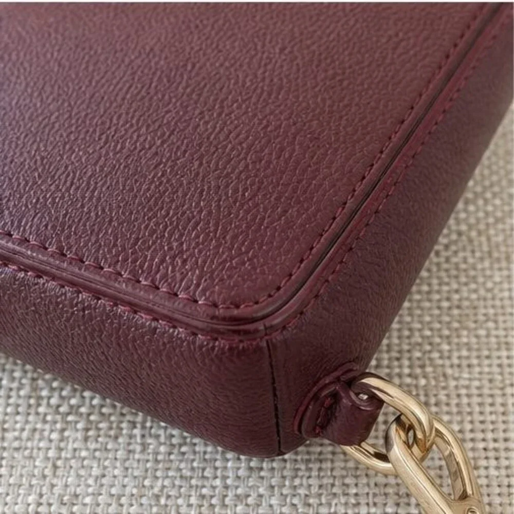 Burgundy Faux Leather Bag
